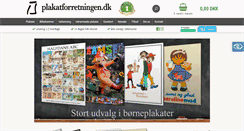 Desktop Screenshot of plakatforretningen.dk